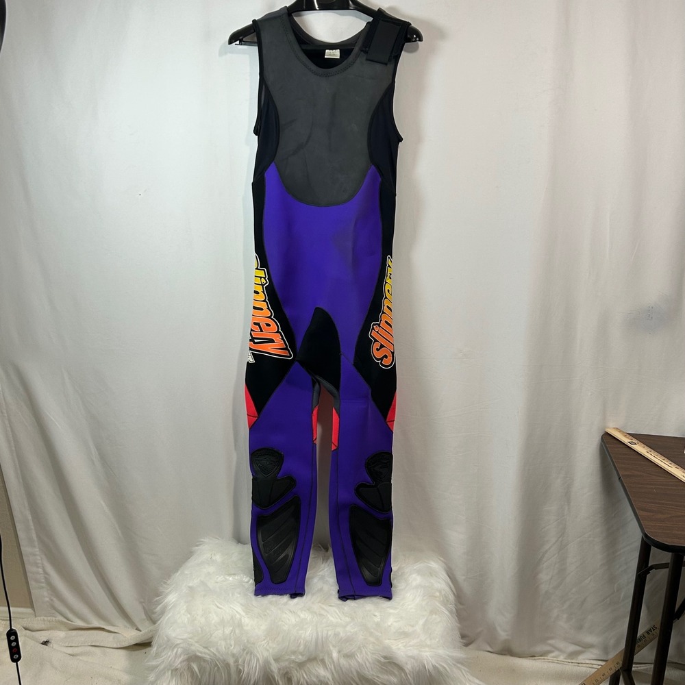 Slippery When Wet Neoprene Lycra Jumpsuit Purple Black Watercraft‎ Size Large
